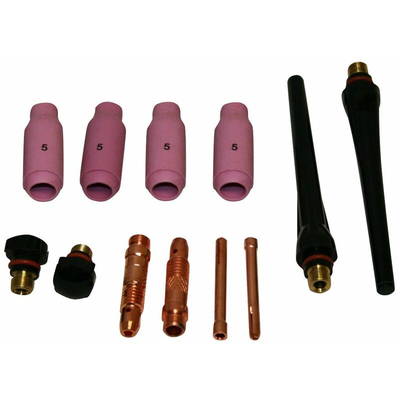 foto del prodotto varan motors kittigwp17 5 kit di materiali di consumo per torcia tig wp17, wp18 wp26 sr9, sr17, sr20, sr25, sr26