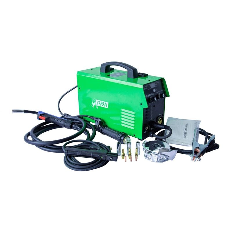 foto del prodotto varan motors migmma160 saldatrice ad arco portatile mig e arc 160 ampere inverter accessori