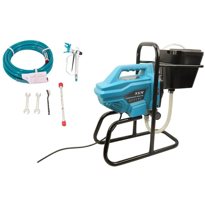 foto del prodotto varan motors x6v spruzzatore airless 650w 200 bar, pistola ad alta pressione con supporto in alluminio, 1,4l min