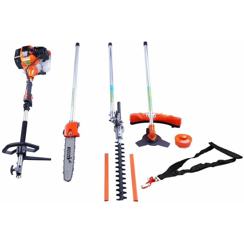 foto del prodotto varan motors xy t520 set 4 in 1 decespugliatore, tagliasiepi, motosega, tagliabordi 52cc 3ps