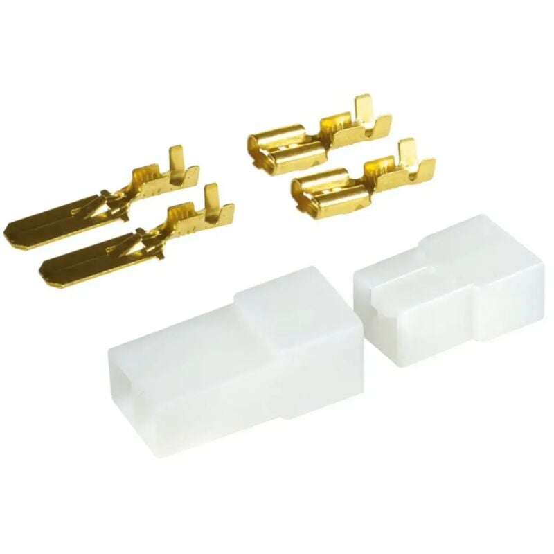 foto del prodotto varie - kit blocchetti faston connessione maschio-femmina a 2 poli 6.35mm