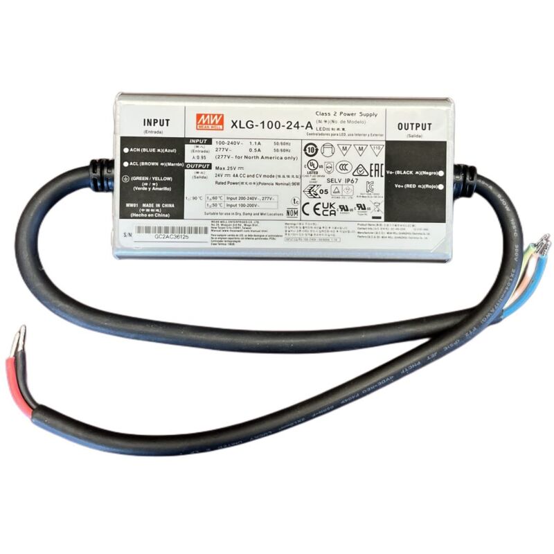 foto del prodotto vario alimentatore led ip67 96w 24v 4a input 220v 110v