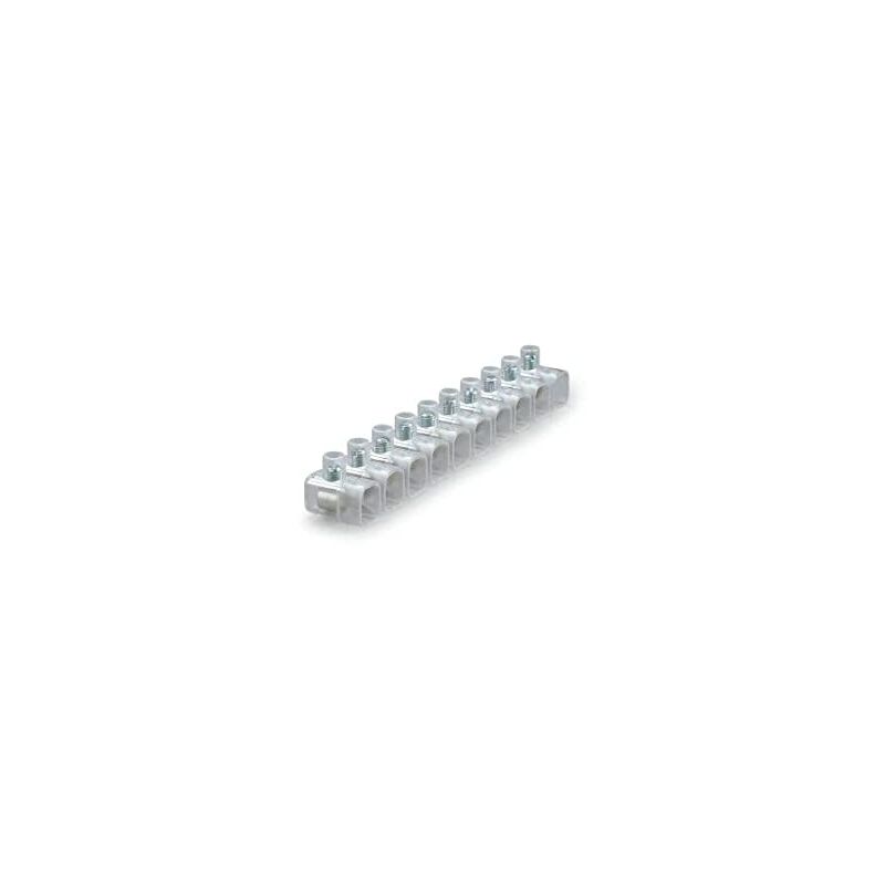 foto del prodotto vario confezione morsetti a stecche da 10 pezzi, trasparente isolante per cavi elettrici fino a 4 mm
