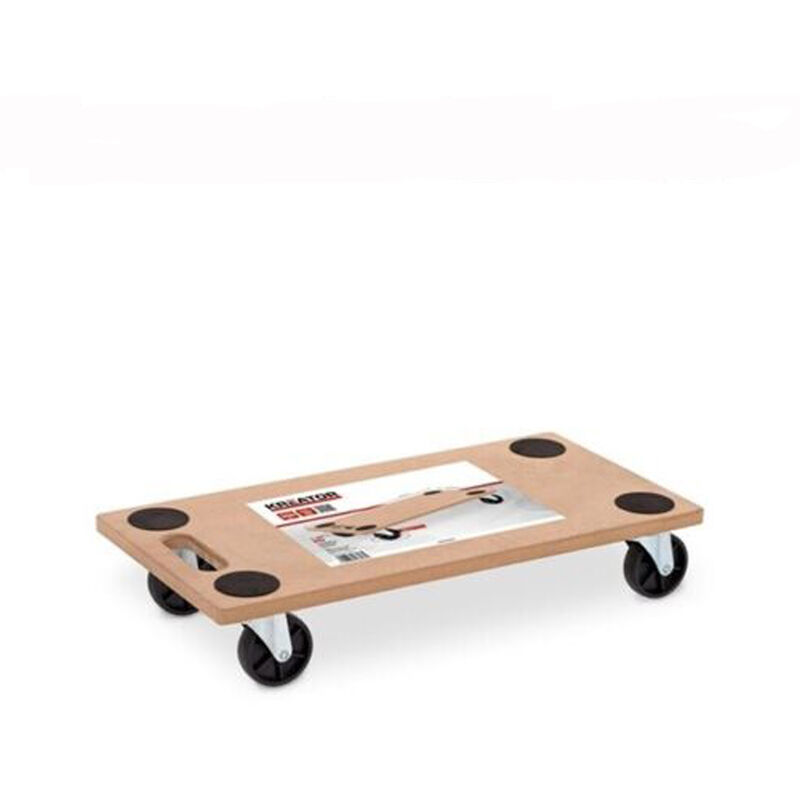 foto del prodotto varo carrello trasporto mobili con ruote base di legno piatta portata 200kg 58x29,5cm