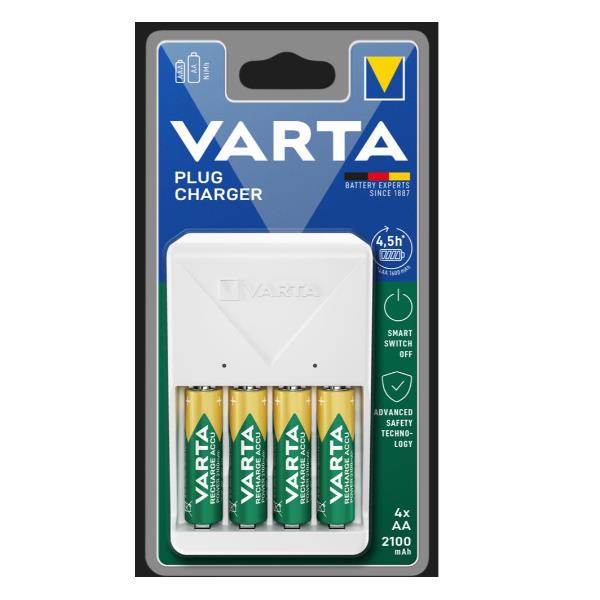 foto del prodotto varta 57657 101 451 carica batterie batteria per uso domestico ac