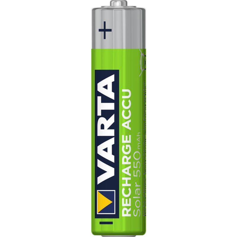 foto del prodotto varta aaa micro hr03 56733 ricaricabile 550 mah, 2 pezzi in blister, batterie nichel metallo idruro nimh , 1,2 v.
