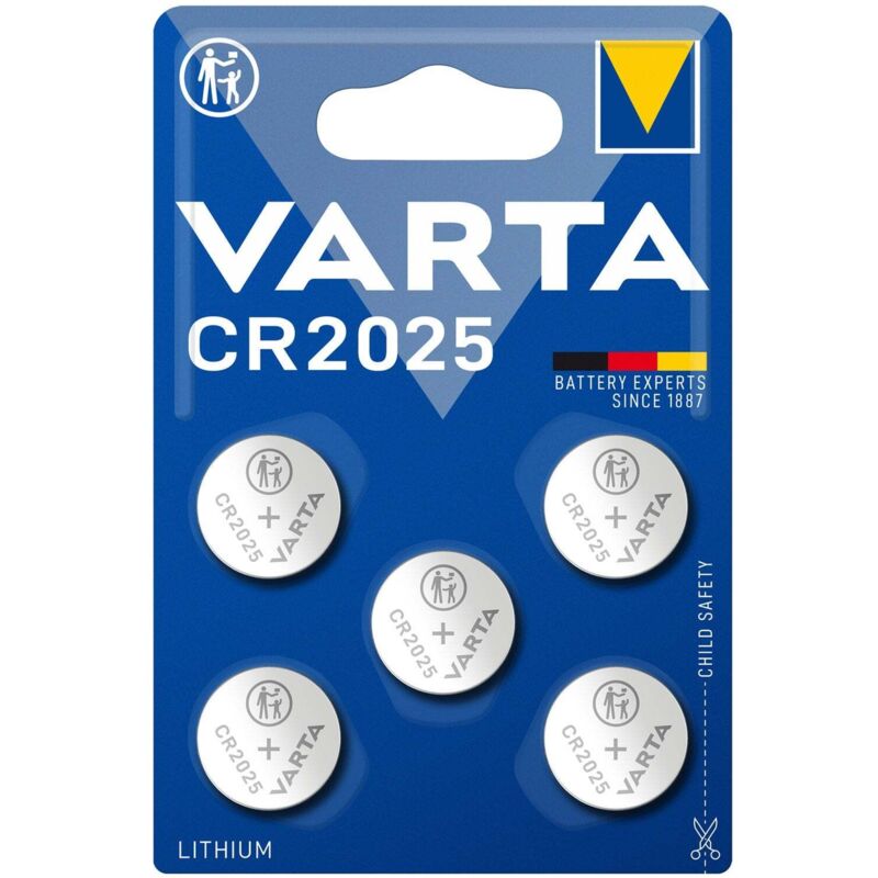 foto del prodotto varta batteria a bottone al litio cr2025 da 3 v confezione da 5 3385786 3385786 3385786 3385786 3385786