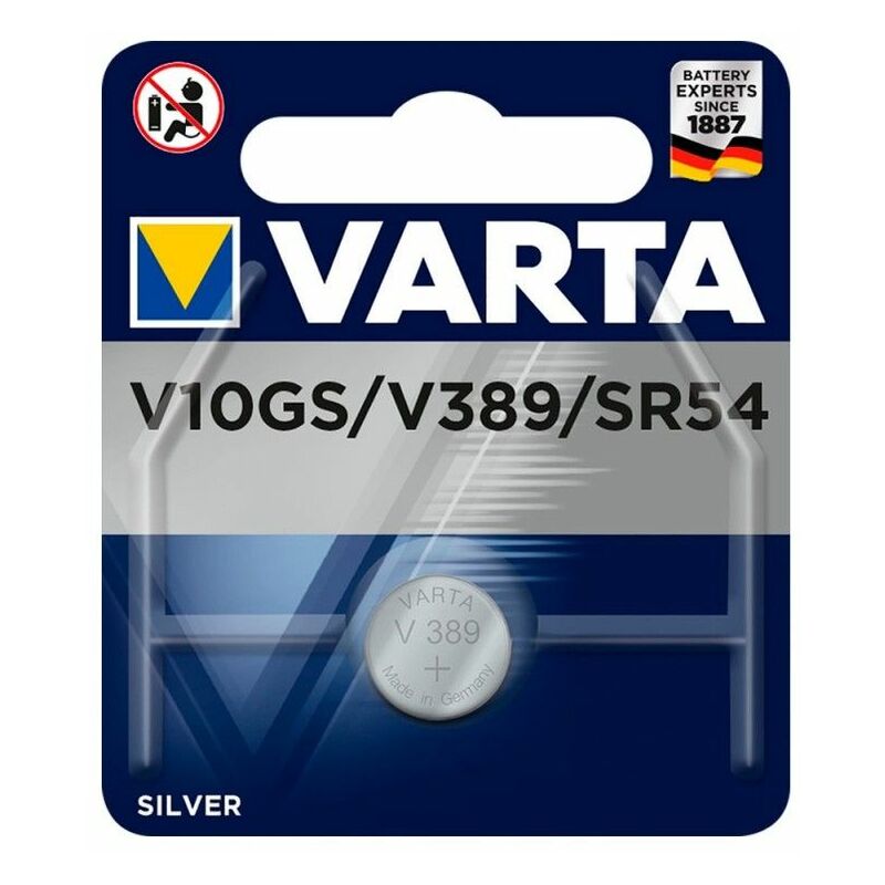 foto del prodotto varta batteria a bottone micro argento sr1130w sr54 v389 v10gs 1,55v blister 1 unit 11,6x3,1mm