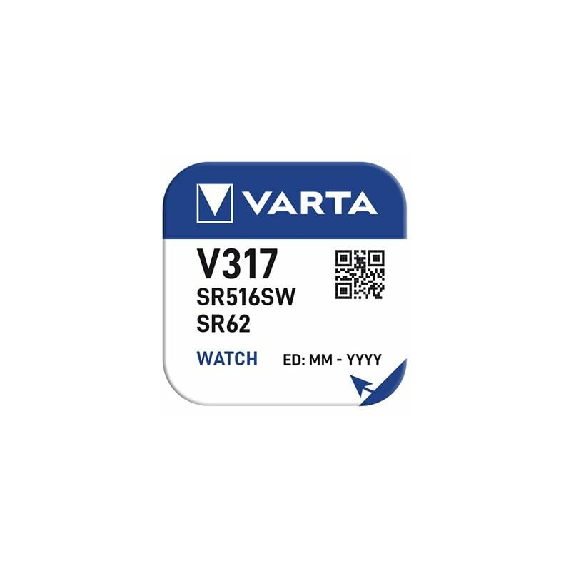 foto del prodotto varta batteria a bottone sr62 v317 10,5mah blister 1 unit 5,8x1,65mm