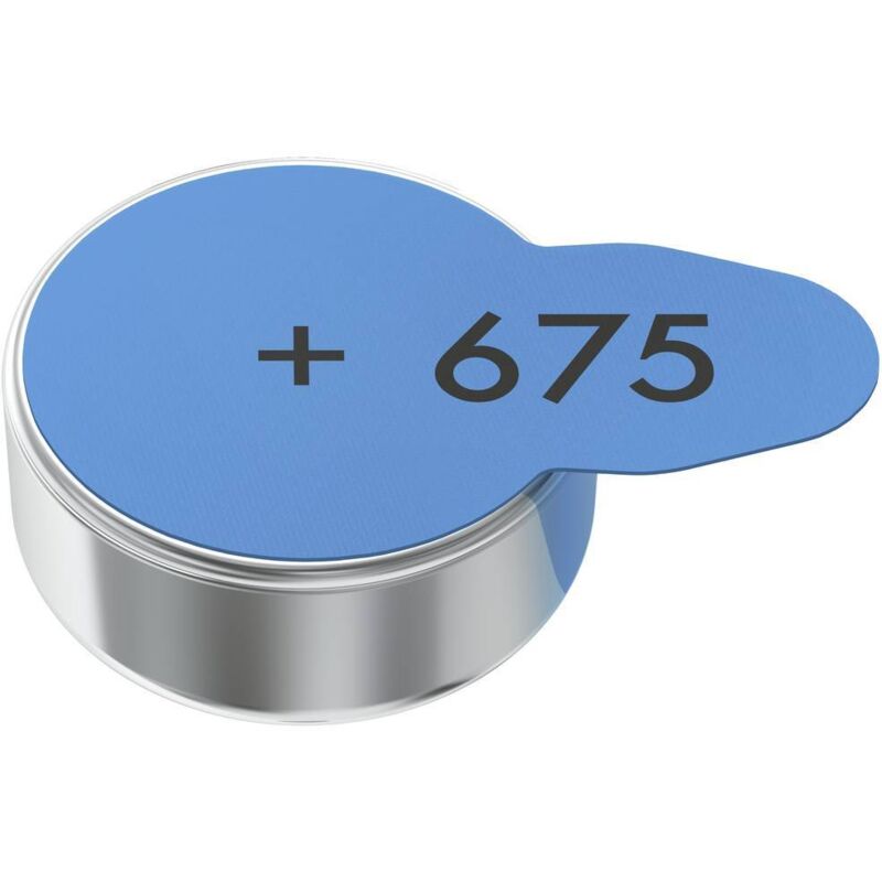 foto del prodotto varta batteria a bottone za 675 1.4 v 6 pz. zinco aria hearing aid batteries 675 bli 6