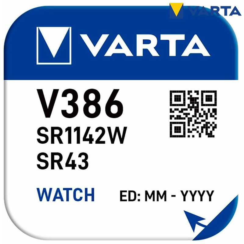 foto del prodotto varta batteria micro a bottone silver sr43 v386 1,55v blister 1 pz 11,6x4,2mm