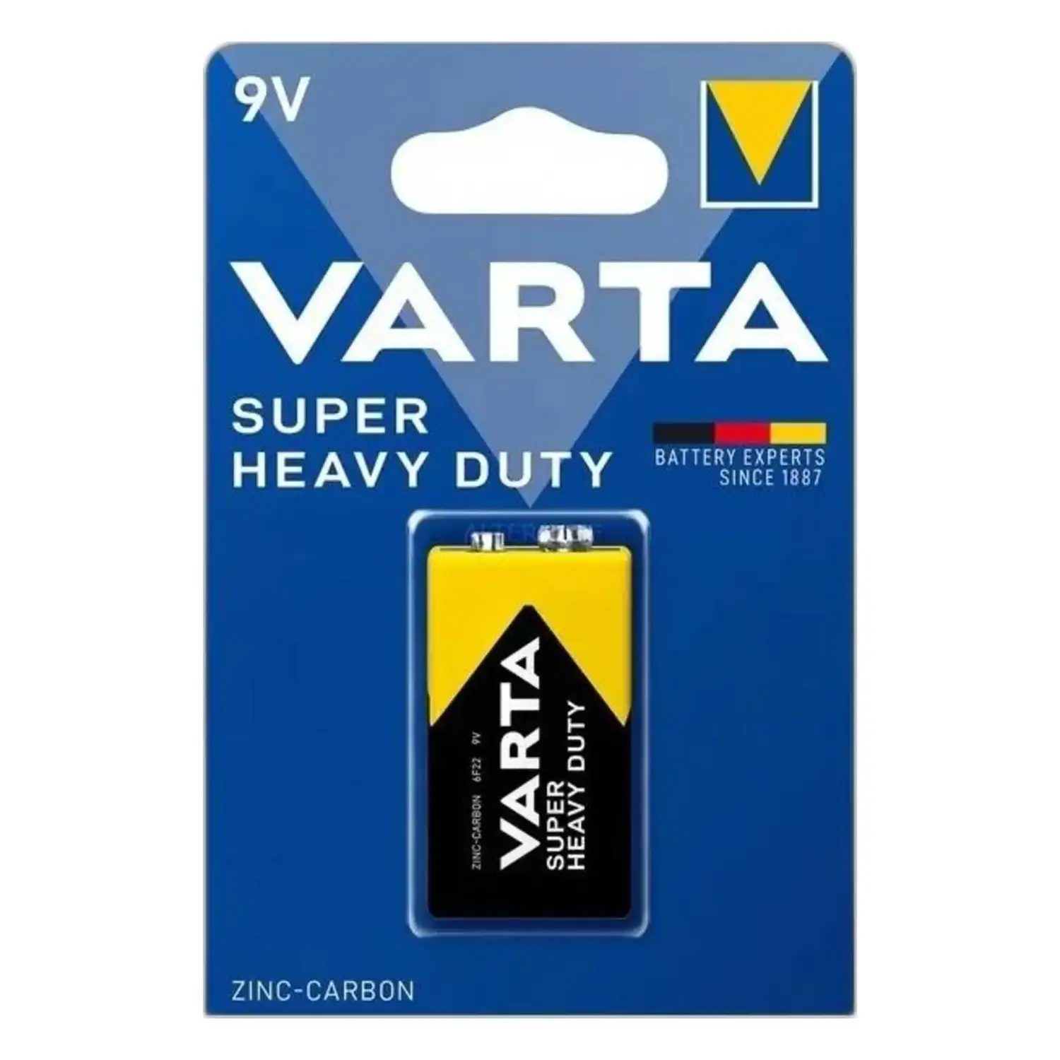 foto del prodotto varta batteria varta zinco carbone superlife pila 6f22 transistor 9v