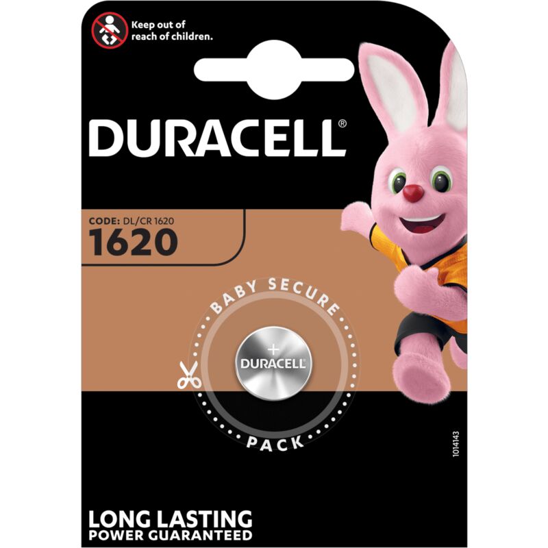 foto del prodotto varta blister da 1 pila a bottone al litio 3v duracell cr1620, dl1620