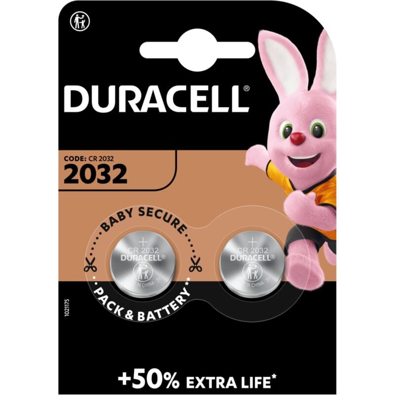 foto del prodotto varta blister da 2 pile a bottone al litio 3v duracell cr2032, dl2032