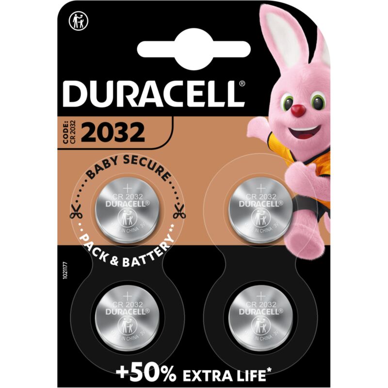 foto del prodotto varta blister da 4 pile a bottone al litio 3v duracell cr2032, dl2032