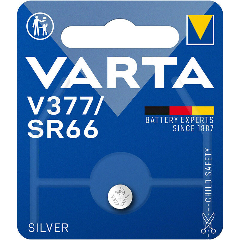foto del prodotto varta buttone micro pila silver sr66 1,55v durata lunga 6,6x2mm
