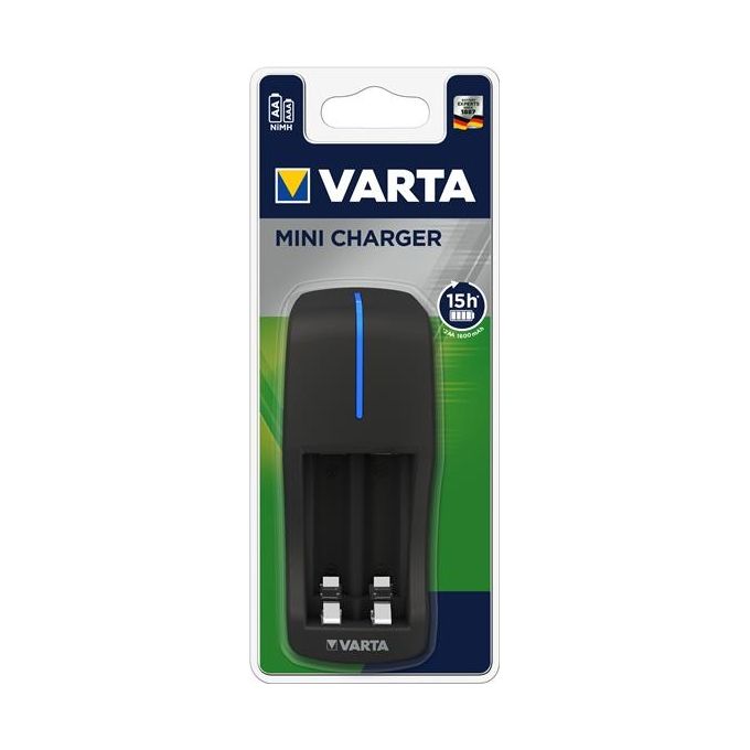 foto del prodotto varta mini charger caricabatterie per 2 pile aa-aaa