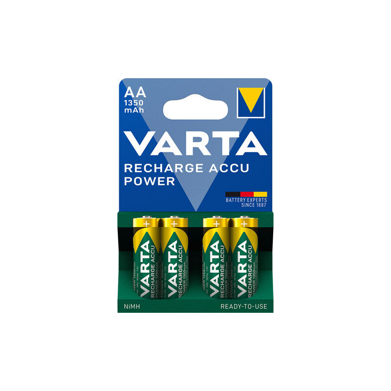 foto del prodotto varta ready2use hr06 1350mah 4 stilo batteria ricaricabile nichel metallo idruro