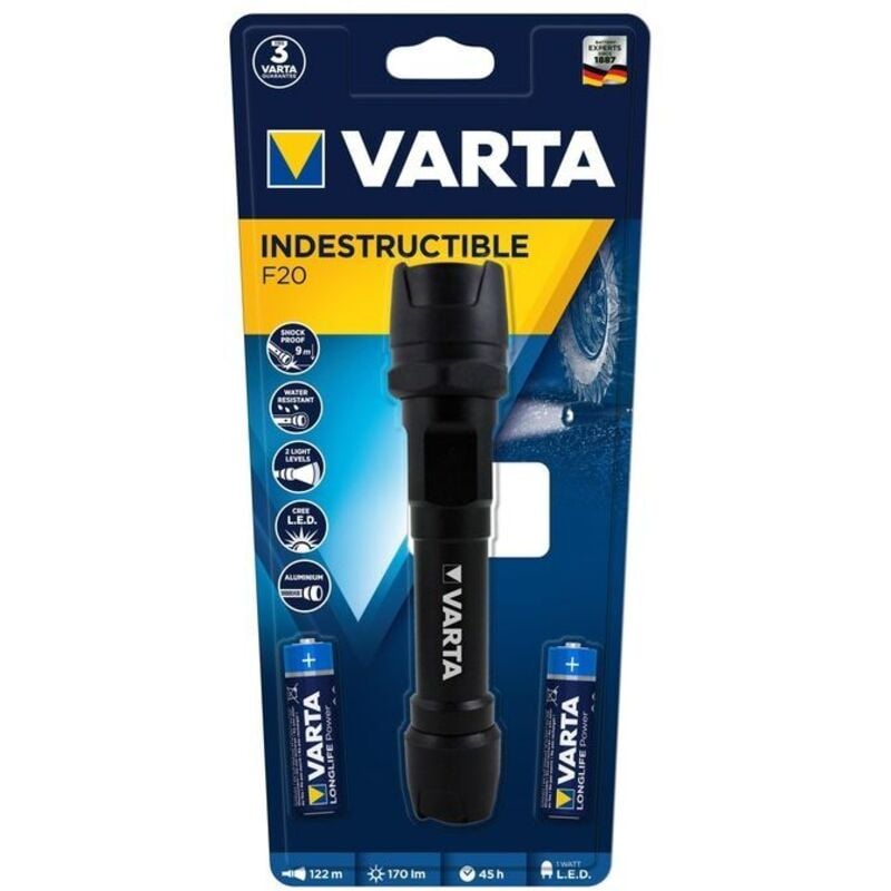 foto del prodotto varta - torce torcia led indistructible fascio luce 150 mt ultra resistente
