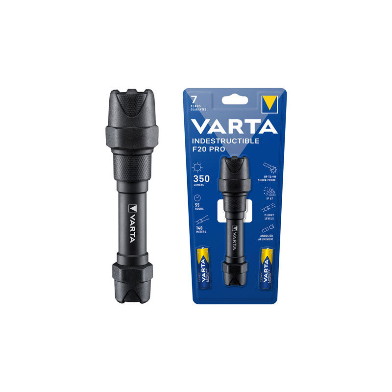 foto del prodotto varta torcia led indestruct. 2aa c pile