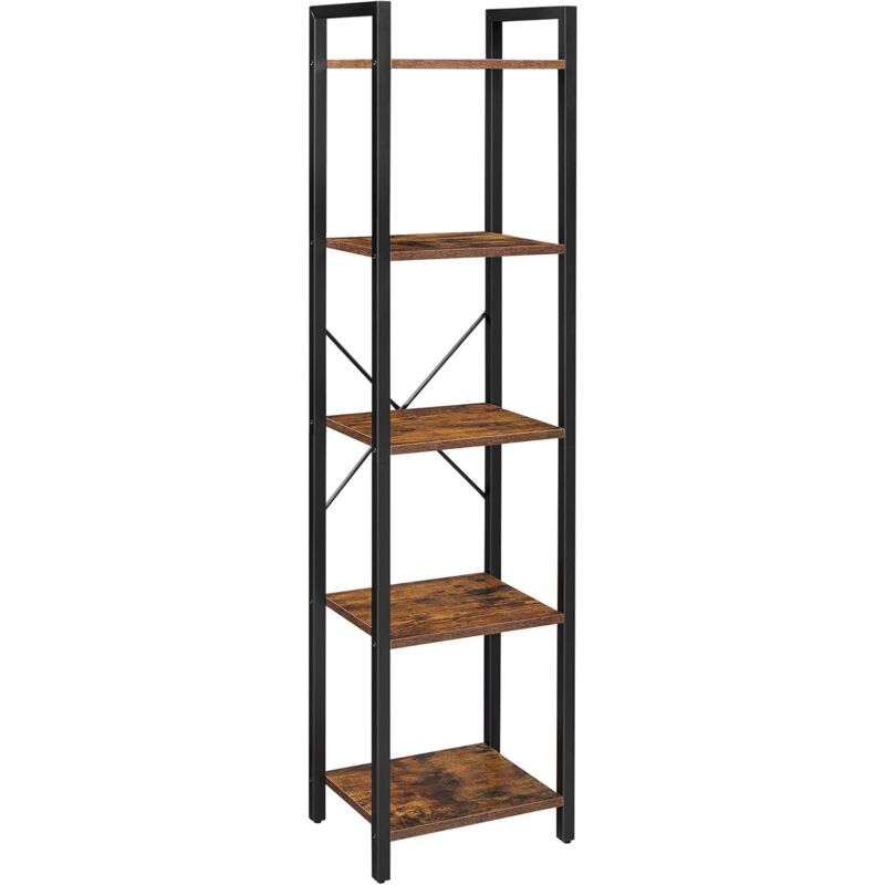 foto del prodotto vasagle libreria a 5 ripiani, scaffale per libri, libreria da terra, mensole per ufficio studio soggiorno camera da letto cucina, salvaspazio,