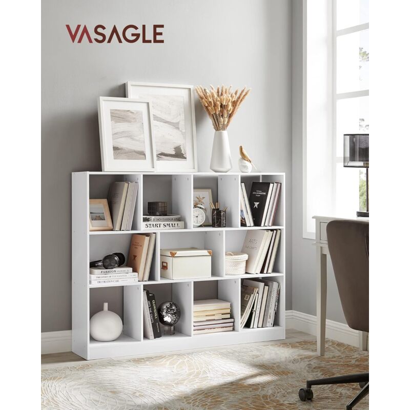 foto del prodotto vasagle libreria, libreria scaffale da terra con 11 scomparti aperti, utilizzabile in orizzontale, verticale o capovolto, 30 x 126 x 100 cm,