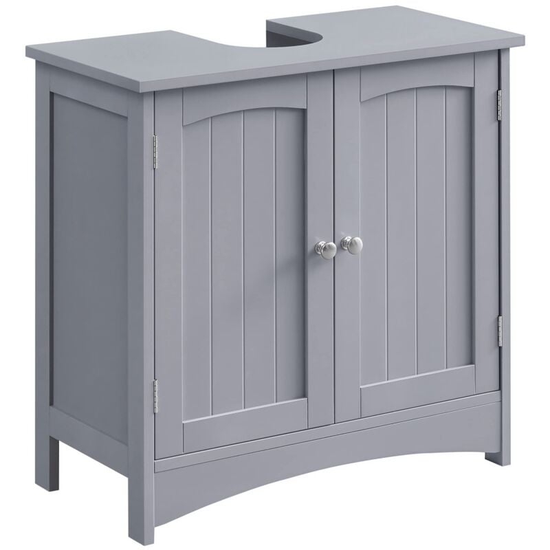 foto del prodotto vasagle mobile sottolavabo per bagno, mobiletto da bagno, mobile sottolavandino con 2 ante, ripiano regolabile, capiente, stile country, 30 x 60 x