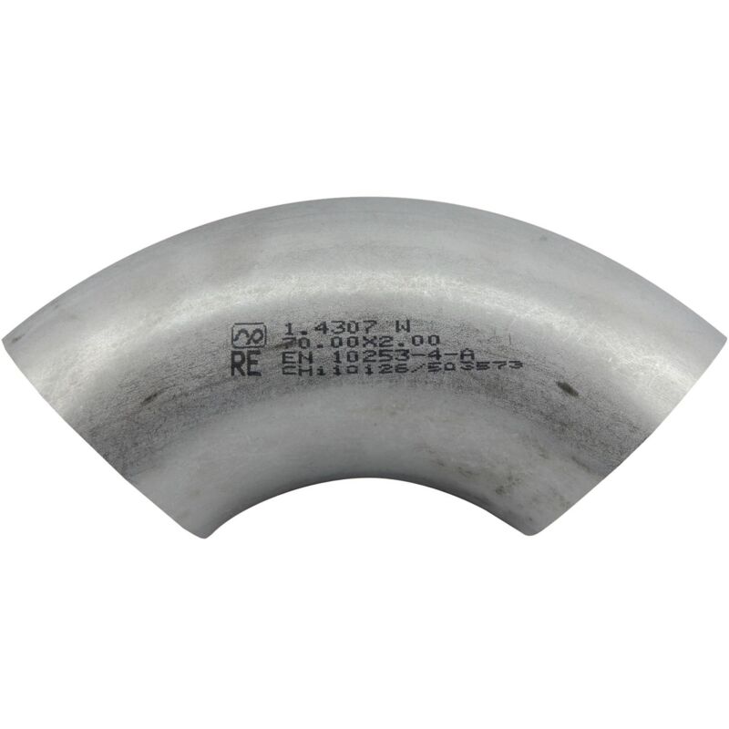 foto del prodotto vasalat gomito per tubi saldati vas8 in acciaio inox, 1.4307, 90 , 60 mm, spessore 2 mm