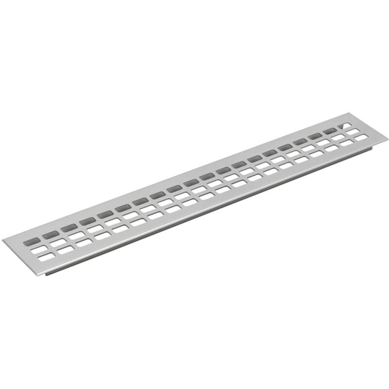 foto del prodotto vasalat - luftgitter 800x100mm al natur elox. griglia di ventilazione, argento, 800 x 100 mm