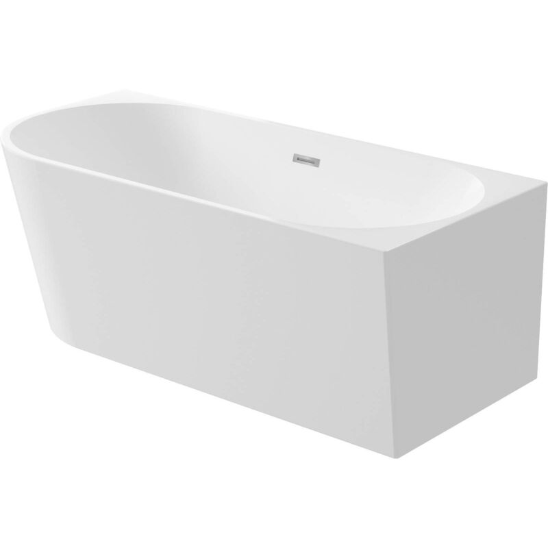 foto del prodotto vasca da bagno, da appoggio installazione a lato destro 150 cm in acrilico bianco ekomat silia kds015p bianco