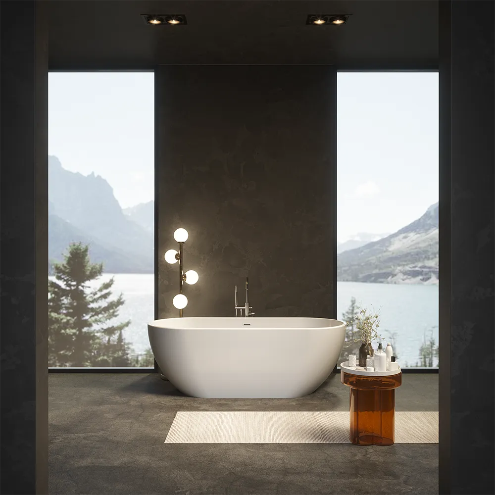 foto del prodotto vasca da bagno freestanding 160cm in acrilico bianco lucido cleopatra