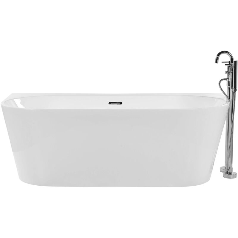 foto del prodotto vasca da bagno freestanding acrilico bianco design moderno 170 x 77 cm harvey