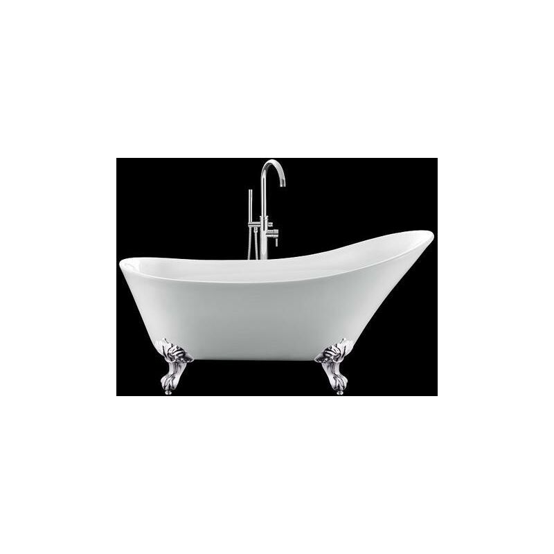 foto del prodotto vasca da bagno freestanding con piedini balmain bianca 161 cm piedini di aquila cromati