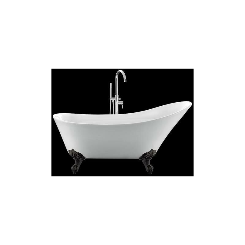 foto del prodotto vasca da bagno freestanding con piedini balmain bianca 161 cm piedini di aquila neri