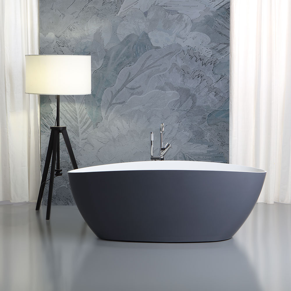 foto del prodotto vasca da bagno freestanding grigia moderna