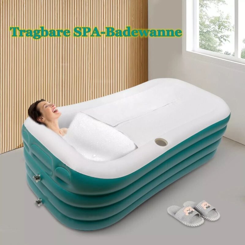 foto del prodotto vasca da bagno gonfiabile, vasca da bagno spessa pieghevole per spa per adulti, vasca da bagno piscina gonfiabile per adulti piscina gonfiabile vasca