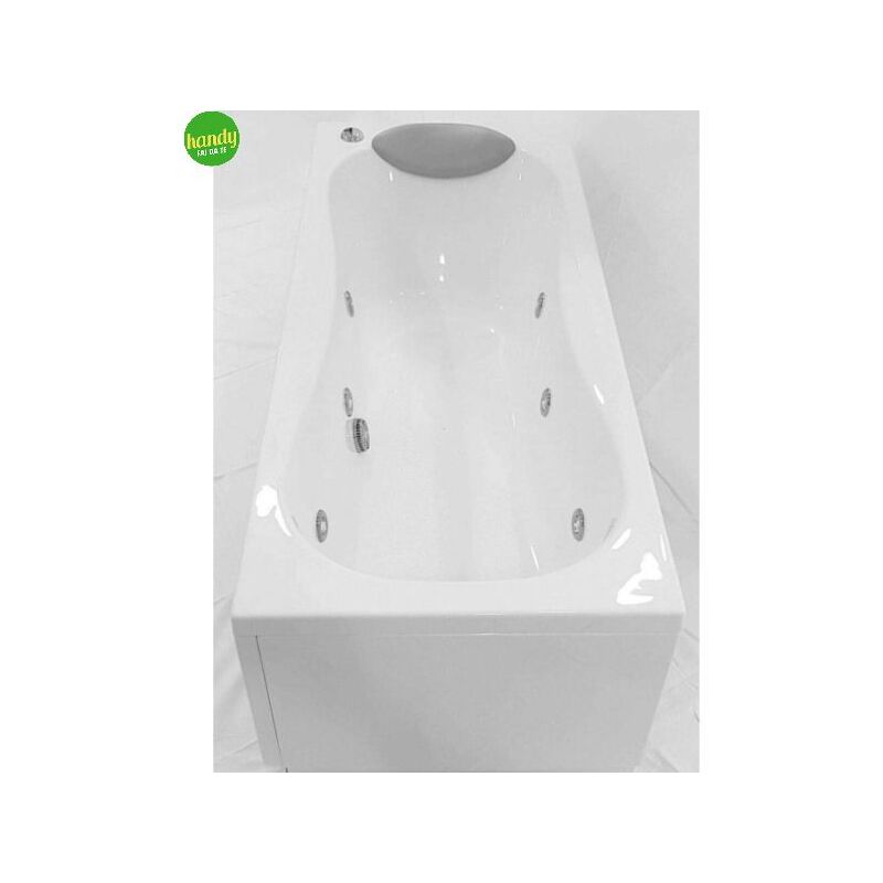 foto del prodotto vasca da bagno idromassaggio 6 jet con telaio e pannelli modello calypso cm 170x70 novellini