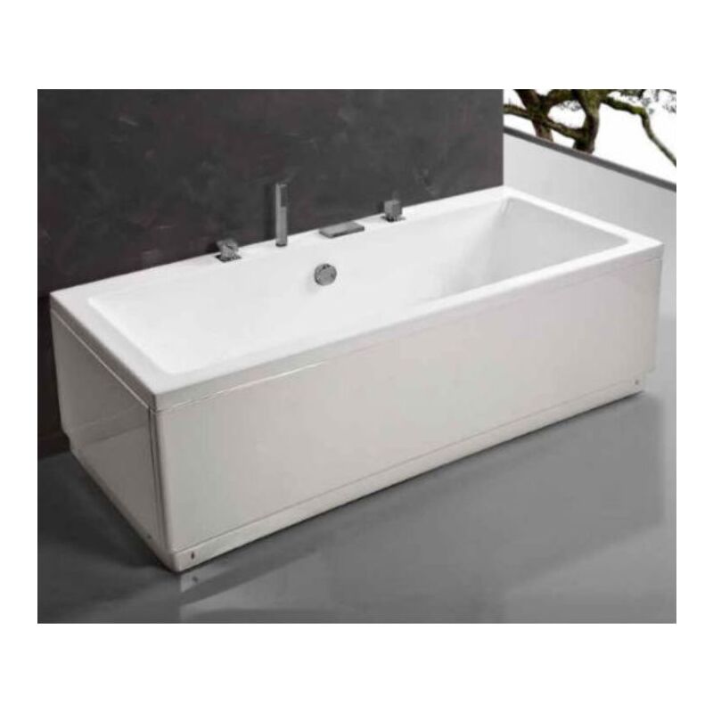 foto del prodotto vasca da bagno moderna squadrata di design vasca senza rubinetteria