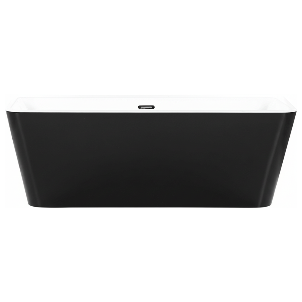 foto del prodotto vasca da bagno nera sanitaria ovale in acrilico singolo 170 x 80 cm dal design minimalista