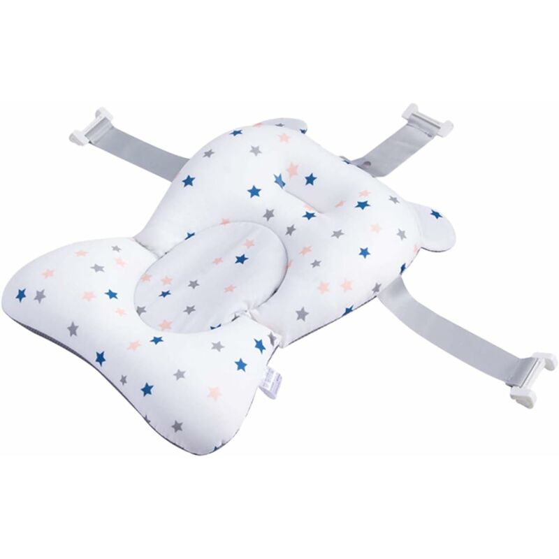 foto del prodotto vasca da bagno pieghevole, cuscino transat per bagnetto, tappetino antiscivolo, riduttore per vasca da bagno per neonato s 28 x 43 cm, stella