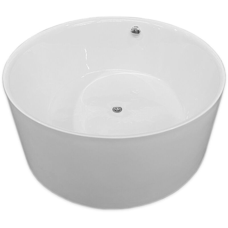 foto del prodotto vasca freestanding bianca diametro 134 x 60 cm crystal