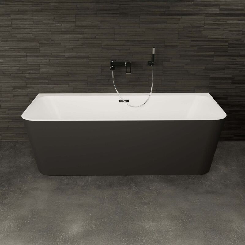 foto del prodotto vasca freestanding mint 180 noire nera 180 x81 x57 cm, by spalina
