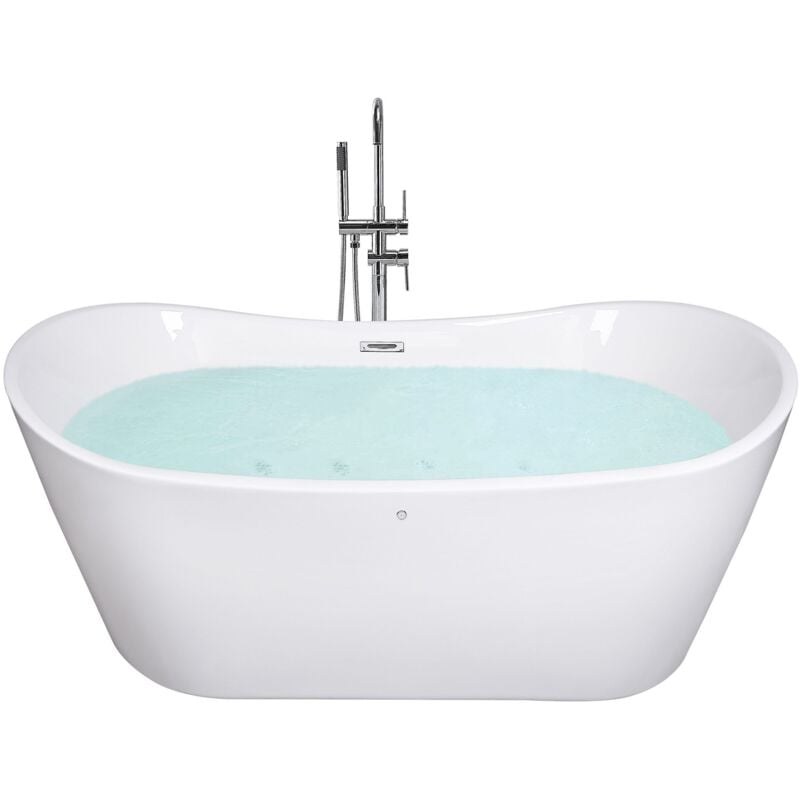foto del prodotto vasca freestanding ovale di acrilico bianco 150 x 75 cm antigua