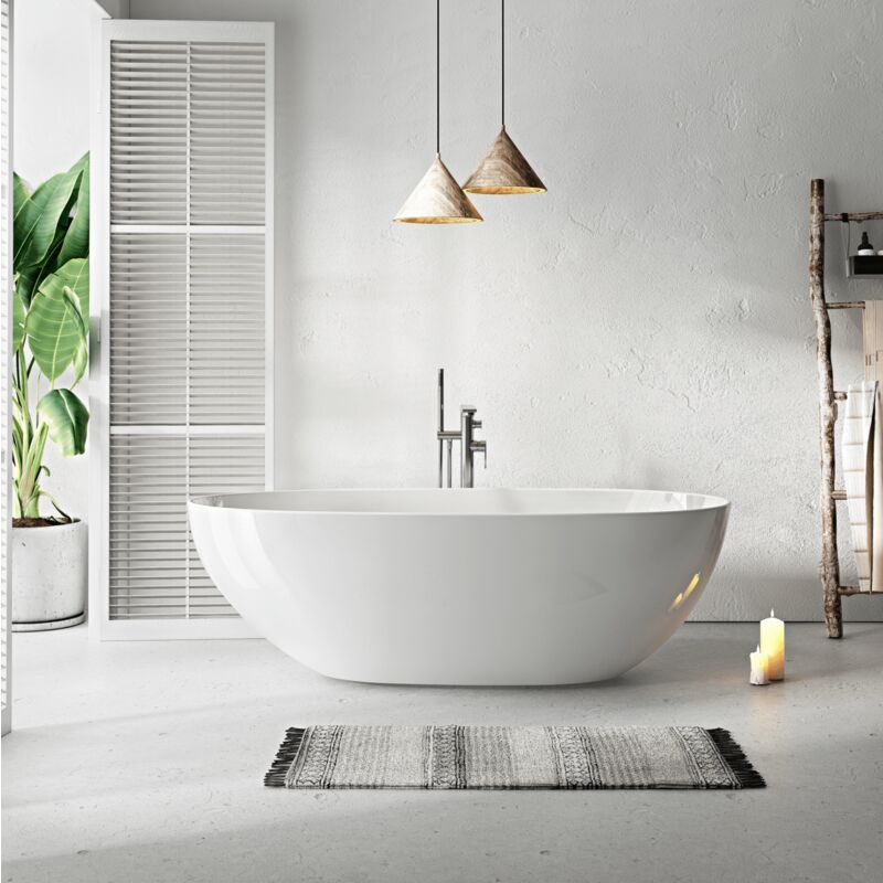 foto del prodotto vasca freestanding ovale florida bianca lucida 180 cm
