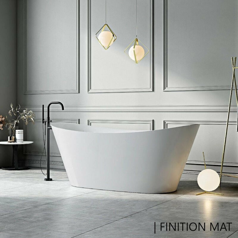 foto del prodotto vasca freestanding ovale palma bianca opaca 170 cm