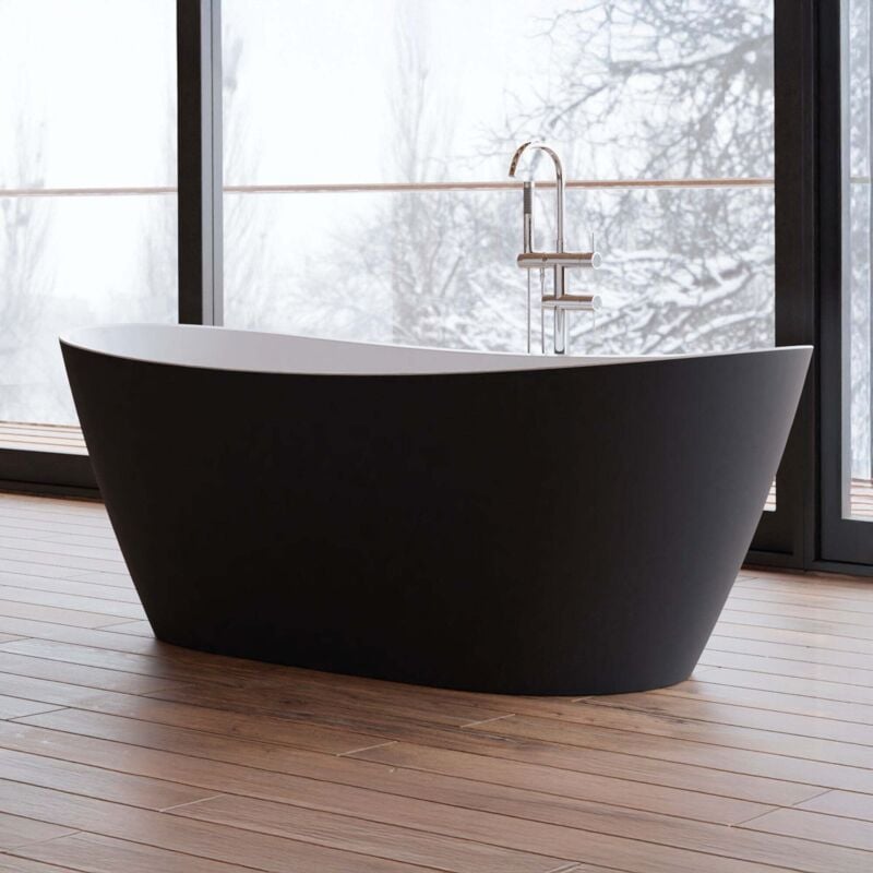 foto del prodotto vasca freestanding venecia 170 noire nera 170 x80 x57 cm, by spalina