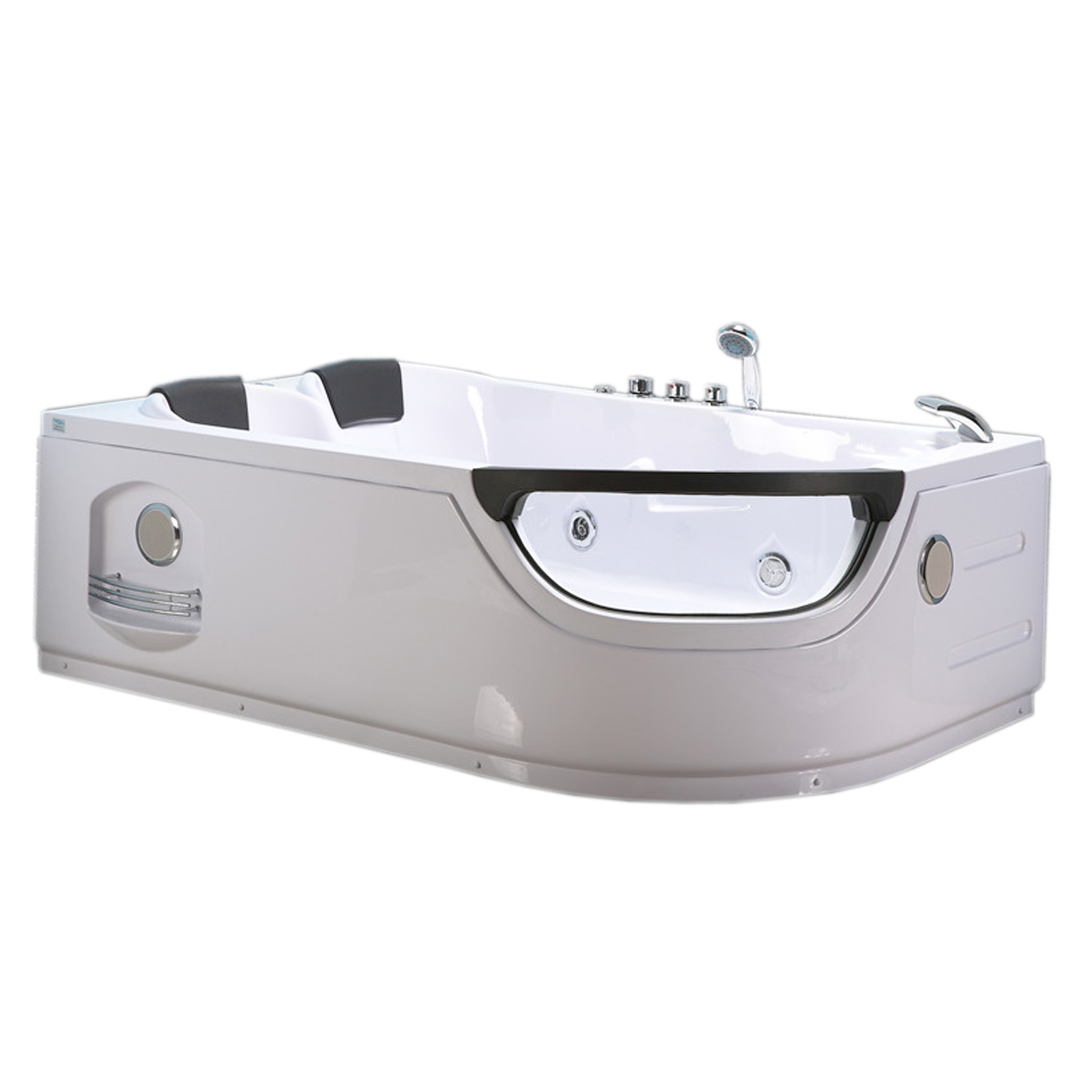 foto del prodotto vasca idromassaggio bianca 180 x 120 cm 2 persone 8 getti luna
