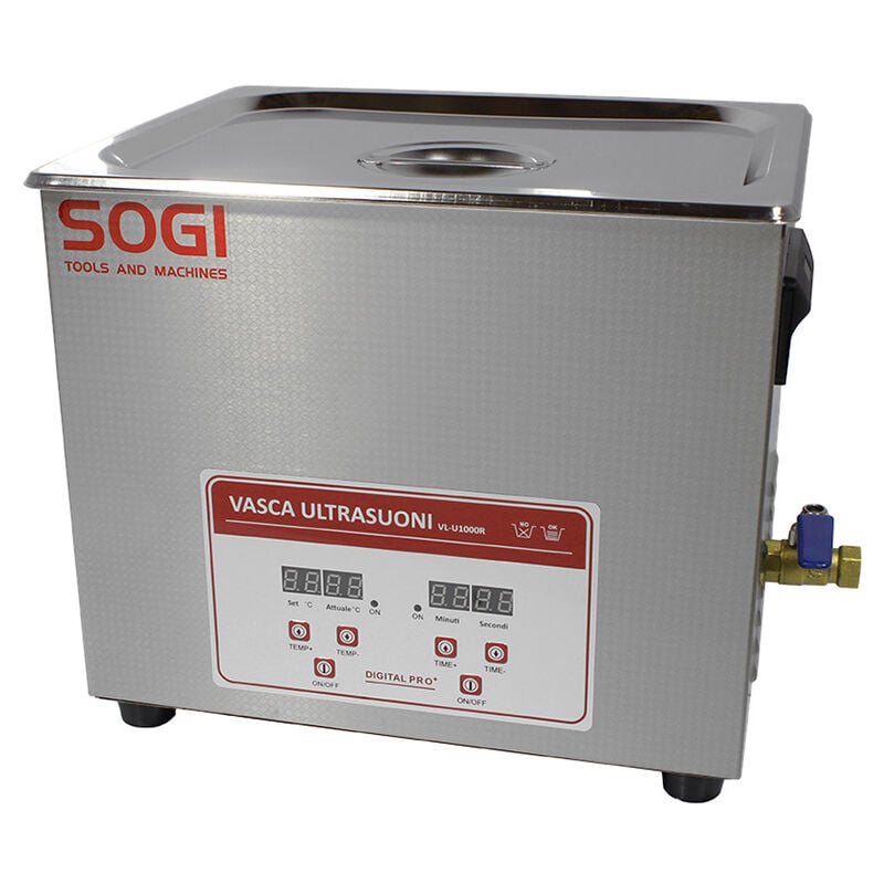 immagine 0 del prodotto vasca lava pezzi ultrasuoni riscaldata 10l sogi vl u1000r