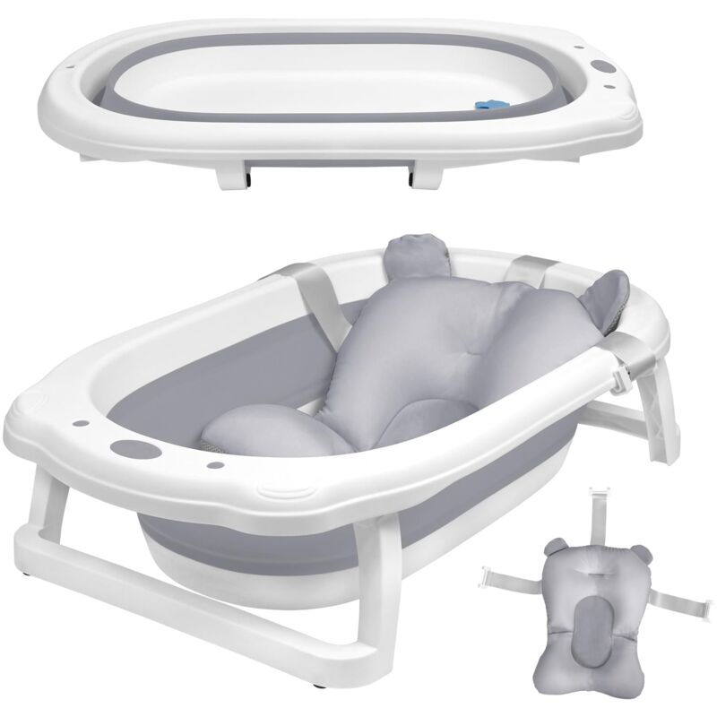 foto del prodotto vaschetta per il bagno per bambini 82x50 cm vaschetta per il bagno pieghevole antracite pp pte vaschetta per il bagno con poggiapiedi antiscivolo