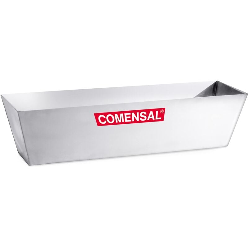 foto del prodotto vaschetta porta intonaco - cassoncino per malta in acciaio inox - vaschetta porta intonaco in acciaio inox 320 x 105 x 90 mm - made in eu - comensal